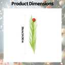 2 x 16pcs Christmas Tree Toppers, 14.96 in Plastic Green Pampas Grass Decor with Red Balls Elf Ornaments Stems Curly Tree Picks for Christmas Home Craft Decoration Supplies