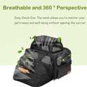 Expandable Pet Carrier Bag - Airline-Approved, Breathable Mesh, Secure Zippers, Padded Handle & Multi-Pockets (Dark Grey), 17"L x 11"W x 11"H