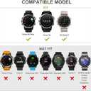 ANCOOL Compatible with Fenix 5S/6S/7S Bands 20mm Easy Fit Silicone Watch Bands Replacement for Fenix 8 43mm/5S Plus/6S Pro/D2 Delta S Smartwatches(Black)