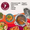 Instant Pot 6QT RIO 7-in-1 Multi-Cooker, Pressure Cooker, Slow cook, Saut, Steam, Rice Maker, Yogurt, & Warmer, Sea Salt, 6 Quarts