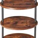 Cupcake Stand, Tower-Style for 50 Cupcakes - Large 3-Tier Dessert Table Display & Serving Tray Set, Tiered MDF Cake Stand for Wedding Birthday Baby Shower (1 Pack) (Brown)