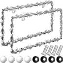 2 Pcs Universal License Plate Frame Plastic Barbed Wire Coconut Design Frame Compatible with Standard License Plate for USA 2 Holes with Screws for Women Men(Silver)