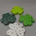 St Patricks Day Shamrock Decorations for Table,4 PCS Irish Green Wooden Lucky Clover Signs Decor for Indoor Office Home,Saint Patricks Day Gifts Centerpiece for Tiered Tray Mantel Shelf Desk Party Bar