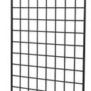 Grid Wall Commercial Grade Grid Panel Heavy Duty for Retail Display, 2' W x 4' H, Black (Pack of 6)