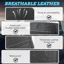 2PCS Car Headrest Covers for Back Seat with Pocket, Universal Leather Head Rest Cover, Multi-Functional Backseat Organizer for Phone, Key, Wallet, Coin Storage Black