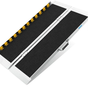4FT Foldable Wheelchair Ramp Portable | Lightweight Aluminum Folding Ramp with Non-Slip, 600LBS Capacity for Steps, Curbs, Doorway & Threshold, Use with Walker, Mobility Scooter or Cart