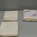Mindful Cream Washed Cotton Percale Flat Sheet, 4 Pack King Size