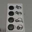 Tracker Tags-4 Pack Work with Apple Find My (iOS Only), [Apple MFi Certified] Key Finder and Item Locator, New Bluetooth 5.3 Tracker, Replaceable Battery Smart Tag for Keys, Wallet, Luggage etc (Black)