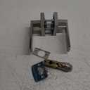 BESTTEN Satin Nickel Square Passage Door Lever with Removable Latch Plate, All Metal Non-Locking Interior Door Handle Set for Hallway and Closet, Monaco Series