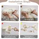 Baby Shower Stand, Adjustable Wall-Mounted Baby Shower Standing Support, Foldable Bath Stand for Infants 636 Months, Toddler Standing Assistance, Easy Install (Cute Octopus)