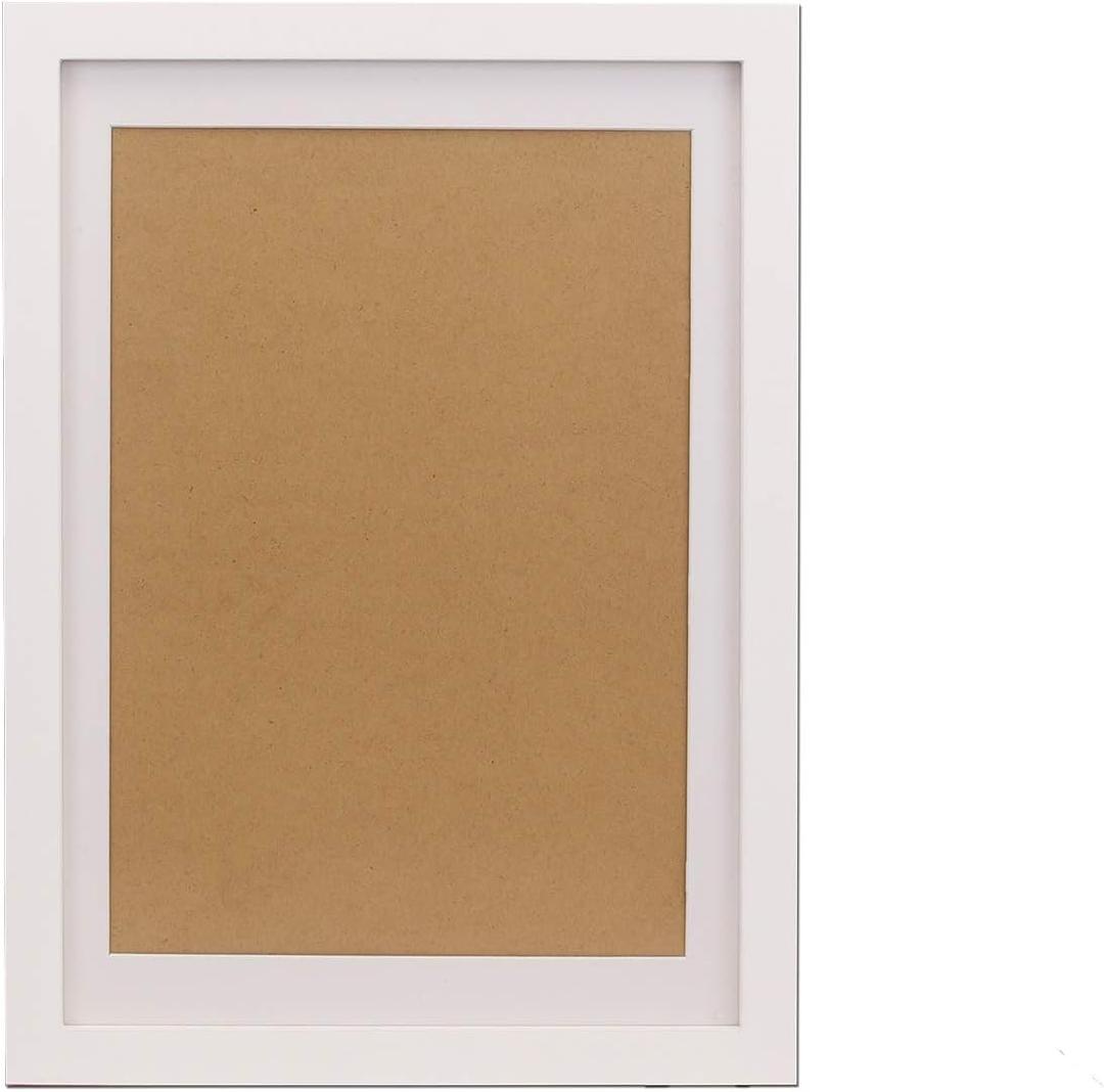 FUNTRESS Large White Picture Frame for Wall Hanging 10x14 Diploma Frame Wooden Living Room Pictures Frame with Mat (10x14 1 Pieces, White)