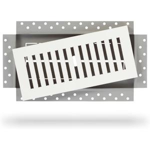 BreezeLux BL410 Magnetic Air Supply Vent Cover - Removable Flush-Mount Panel for Walls & Ceilings, Paintable, Durable Cement Board with Galvanized Steel Frame - Fits 4"x10" Duct Openings