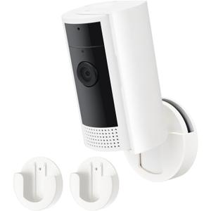 2 Pack Ring Indoor Cam Wall Mount, No Drilling Adhesive Camera Mount for Ring Indoor Cam(1st Gen and 2nd Gen), Two Ways Easy Installation with Strong Tape and Screws, White