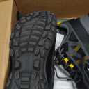 FitVille Men Waterproof Hiking Shoes Extra Wide Walking Shoes Slip-Resistant Trekking Trainers All-Terrain Quick Lace Sneakers for Travel, Camping, Running (11.5 Wide, Black/Grey)