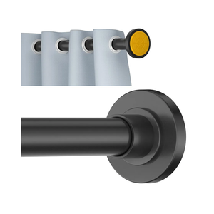 Black Shower Curtain Rod Tension 30 to 80 Inch,1 Inch Diameter Adjustable Tension Curtain Rod No Drilling,Shower Rods for Bathroom,No Rust