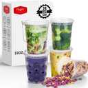 32oz Deli Containers (24-Pack) - Leakproof Food Storage Containers with Lids, Microwave & Dishwasher Safe, BPA-Free Plastic Soup Containers for Meal Prep, Takeout, Restaurant Use