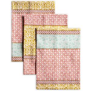 Maison d' Hermine Kitchen Towels Set of 3 100% Cotton 27.50" x 20" Reusable Cloth Tea Dish Towels Absorbent with Hanging Loop for Kitchen Valentines Day Decorations Spring/Summer (Provence)