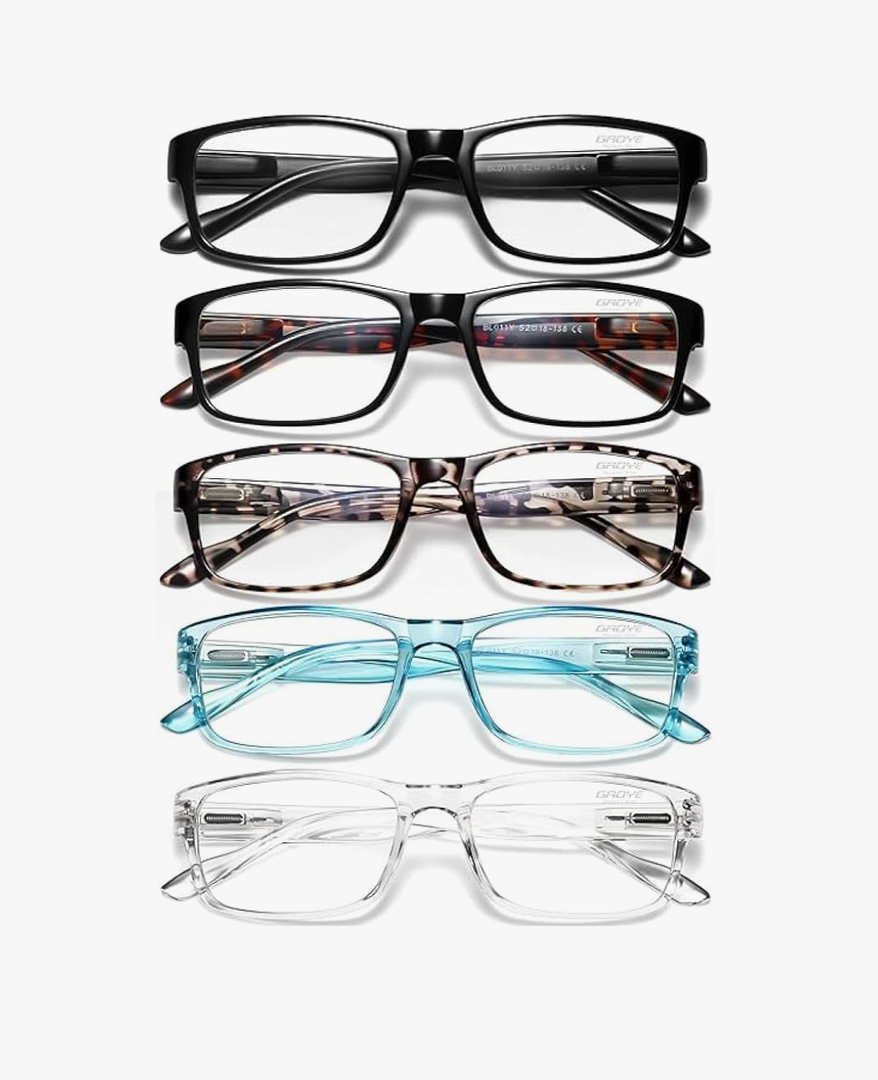 Gaoye Professional Reading Glasses for All Day - Computer Readers with Blue Light Protection - Value Pack