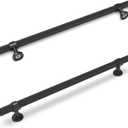 6 Pack 10 Inch Cabinet Pulls knurled Matte Black Kitchen Cabinet Handles Aluminum and Zinc Alloy Drawer Pulls Solid Cabinet Hardware