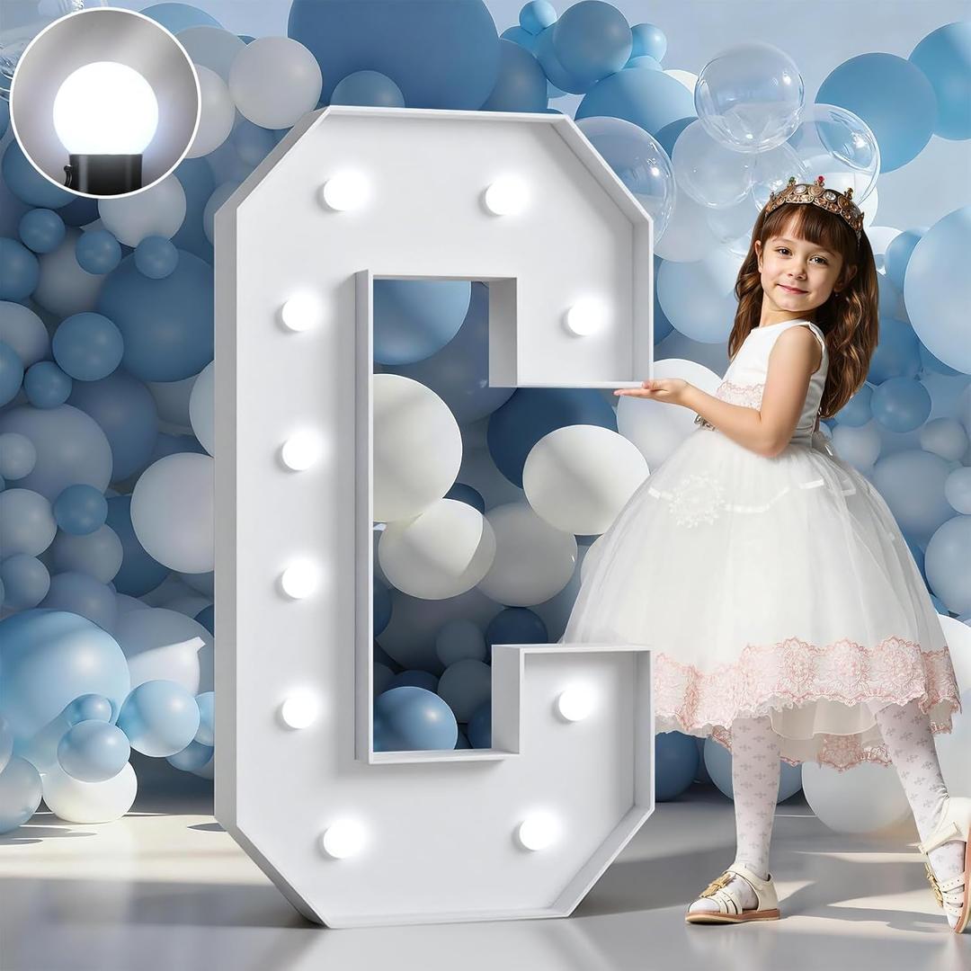 Marquee Letters 4 Feet Tall Large Light Up Letters Baby Shower Decorations Wedding Engagement Happy birthday White Party Decorations Marry Me Sign Big Cardboard Backdrop C