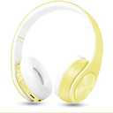 RAT TAIL V5.0 Bluetooth Headphones Over-Ear, Foldable Wireless and Wired Stereo Headset Micro SD/TF, FM for Cell Phone,PC,Soft Earmuffs &Light Weight for Prolonged Wearing (Yellow)