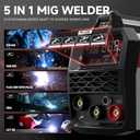 ANDELI 110V/220V PULSE Flux Core MIG Welder 135A，Gasless MIG Stick Lift TIG