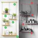 jontell Plant Wall Shelf Macrame Wall Hanging Shelf- Macrame Shelves Handmade Decorative Boho Floating Wall Shelves- Rope Shelf to Organize and Decor for Living Room, Bedroom, Bathroom, Large