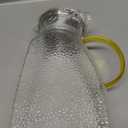 Glass Pitcher With Lid and Spout, 1.8 Liter 60 oz Glass Pitchers With Handle And Lid, Jug Water Pitchers For Fridge, Carafe Jar for Hot/Cold Water Iced Tea Juice Coffee Milk Beverage