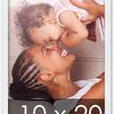 Poster Palooza 10x20 Frame White Solid Pine Wood Picture Frame | UV Acrylic, Foam Board Backing & Hanging Hardware