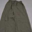 Women Flowy Pants Drawstring Waist Wide Leg Palazzo Beach Pants Loose Fit with Pockets, Size L