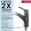 Delta Daneri Chrome Kitchen Faucet with Pull-Out Sprayer, Modern Single Hole Kitchen Sink Faucet, Single Handle, Chrome 16879-DST