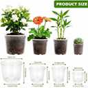 36 Pack 3.5/5/6/7 Inch Clear Nursery Pots with Drainage Holes, Transparent Plastic Planters for Plants, Reinforced Seed Starter Pots Flower Pots for Indoor and Outdoor Use