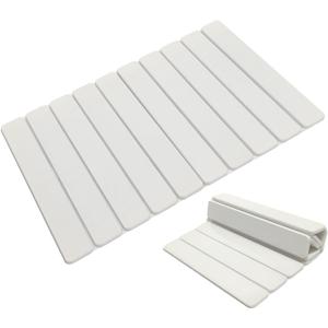 Large Stone Dish Drying Mat for Kitchen Counter, 23.6"(L)15.4"(W), Foldable Diatomaceous Earth Dish Drying Mat, Collapsible Quick Dry Pad for Dishes Bottles Cups Bathroom Any Countertop