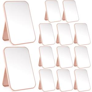 IANFAN 12 Pcs Spa Party Mirrors Spa Sleepover Party Supplies Pink Sleepover Accessory Favors Makeup Mirror for Sleepovers Slumber Birthday Favors Gift