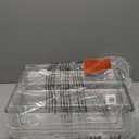 mDesign Plastic Spice/Food Kitchen Expandable Cabinet Shelf Organizer, 3 Tier Storage, Compact Caddy Rack for Cupboards, Refrigerator Holds Spices/Herb Bottles - Lumiere Collection - 2 Pack - Clear