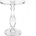 Acrylic End Table,Acrylic Side Table,Modern Nightstand with Clear Small Round Top and Solid Post for Living Room,Bedroom and Lobby 13.5x13.5x19.5 High inches