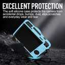 Easy Hood RX100 Case, Silicone Camera Case Lightweight Soft Carrying Cover with Removable Lens Cover for Sony DSC-RX100 III / RX100 V / RX100 IV / RX100 VII DSLR Camera (Blue)