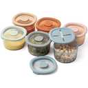 Moonkie Silicone Snack Containers for Kids and Toddlers | 8 oz Baby Food Containers with Airtight Lids and A Snack Lid | Baby Food Jars | BPA Free | Freezer & Dishwasher Safe | 2 Pack, Each pack of 6 pc