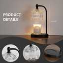 MEIXISUE Black Candle Warmer Lamp with Timer and Dimmer,Flameless Wax Melt Warmer for Jar Candles with 2 Bulbs,House Warming Gifts,Mother's Day/Birthday/Christmas Gifts for Mom/Wife,Home Decor