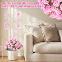 Suncalla Pink 2 Set Artificial Boxwood Topiary Ball Trees with Hydrangea Flower, 19.7" UV Resistant Outdoor Faux Plants with Ground Spike for Planter Front Door Home Indoor Porch Patio Decor