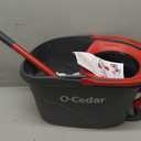 O-Cedar EasyWring Microfiber Spin Mop, Bucket Floor Cleaning System, Red, Gray, Standard