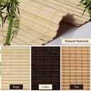 LUCKUP Cordless Bamboo Roman Blinds Shades for Indoor Windows-Blackout Room Darkening Roman Blinds with 6" Valance Cover Enhanced Privacy, 36" W x 64" H
