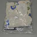 Tankaneo Womens Floral Ruffle Blouses Dressy Casual Long Puff Sleeve Boho Tops V Neck Button Down Shirts White, XL