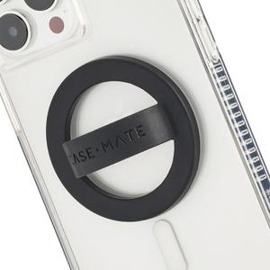 Case-Mate Magnetic Phone Grip MagSafe Loop Grip - Detachable Holder for Hand - Ultra Thin Collapsible Soft MagSafe Grips for Back of Phone for iPhone 17 Pro Max/16 Pro Max/15/14/13/12/Pixel 10 - Black