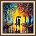 Findvoor Counted Cross Stitch Kits for Adults Full Range of Cross Stitching Embroidery Unprinted Pattern for Beginners, 11CT Needlepoint Kit Patterns Embroidery Kits-Couples Taking a Walk 18x18 inch