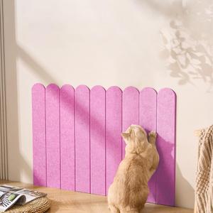 Cat Scratcher, Wall Scratchers for Indoor Cats, Vertical Scratching Posts, Cat Scratching Board, 3 Pieces Set Cat Scratch Furniture Protector (Rose Red) (Pink)