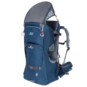 WIPHA Baby Backpack Carrier - Ergonomic Child Carrier Hiking with Sun Canopy, Safe Toddler Hiking Backpack Carrier with Large Storage Space&Insulated Pocket, Adjustable Padded Child Seat, Navy Blue