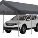 12x20FT Carport, Car Canopy, Portable Garage, Easy to Assemble, Carport Canopy 12x20FT Heavy Duty for Car, Bike, Boat, Party (Gray)