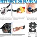 iCrimp AP-50BI Battery Cable Ring Terminal Crimper for 8, 6, 4, 2AWG Copper Cable Lugs, Heavy Duty Wire Lugs and Battery Cable Ends