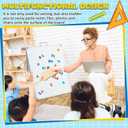 Lincia 36 x 24 Inch Portable Dry Erase Board with Stand, Foldable White Board Double Sided Whiteboard Easel, Silver Aluminum Frame with Metal Handle for Office Home School Teaching Demonstration